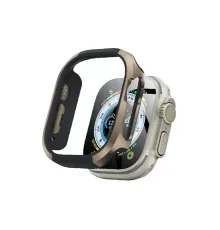 Apple Watch Ultra 49mm MO-WT3 Alüminyum Camlı Kasa Ekran Koruyucu - Gold
