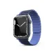 Apple Watch 42mm MO-WB1 Çift Renk Mıknatıslı Silikon Kordon - Lacivert-Mavi