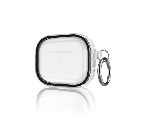 Airpods Pro 2 (2.nesil) Shiny Şeffaf Kılıf - Siyah
