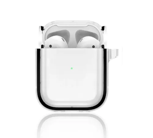 Airpods 4 (4.nesil) Shiny Şeffaf Kılıf - Siyah