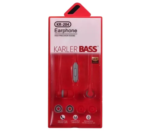 KR-204 Kablolu Kulaklık - Kırmızı