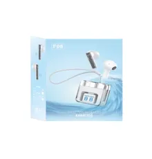 F08 Dijital Şarj Göstergeli TWS Bluetooth Kulaklık - Mavi