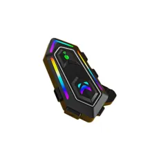 KRM2 RGB Motosiklet Sürücüleri İçin IPX6 Su Geçirmez Özellikli Kablosuz Bluetooth Kulaklık - Siyah