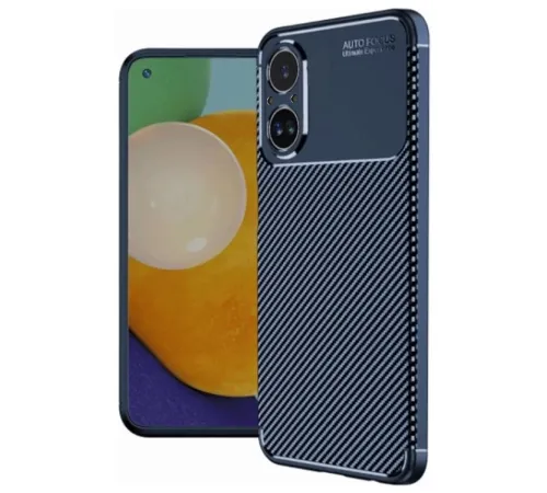 Realme 12 Lite Kılıf Auto Focus Karbon Kapak - Lacivert