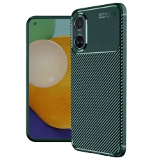 Realme 12 Lite Kılıf Auto Focus Karbon Kapak - Koyu Yeşil