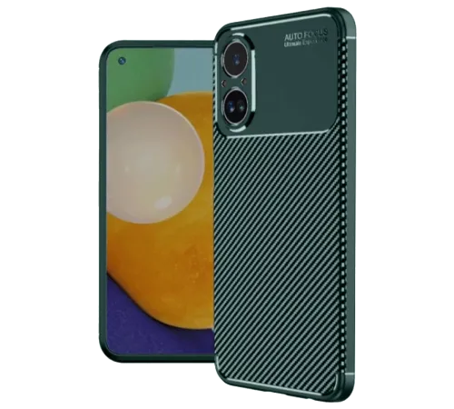 Realme 12 Lite Kılıf Auto Focus Karbon Kapak - Koyu Yeşil