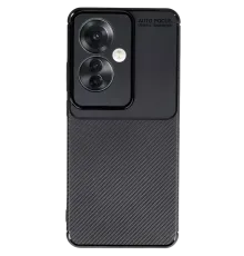 Reno 11F Kılıf Auto Focus Karbon Kapak - Siyah