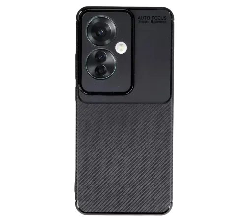 Reno 11F Kılıf Auto Focus Karbon Kapak - Siyah