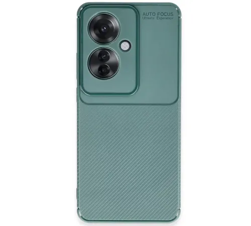 Reno 11F Kılıf Auto Focus Karbon Kapak - Koyu Yeşil