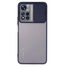 Redmi Note 11T Kılıf Palm Buzlu Kamera Sürgülü Silikon - Lacivert