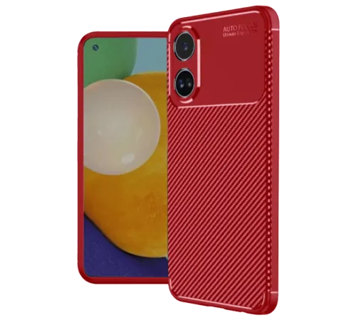 A38 Kılıf Auto Focus Karbon Kapak - Kırmızı