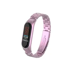 Mi Band 4 Metal Baklalı Kordon - Rose