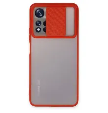Redmi Note 11 Pro Plus 5G Kılıf Palm Buzlu Kamera Sürgülü Silikon - Kırmızı