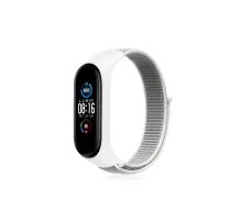 Mi Band 4 Hasırlı Cırtcırtlı Kordon - Beyaz