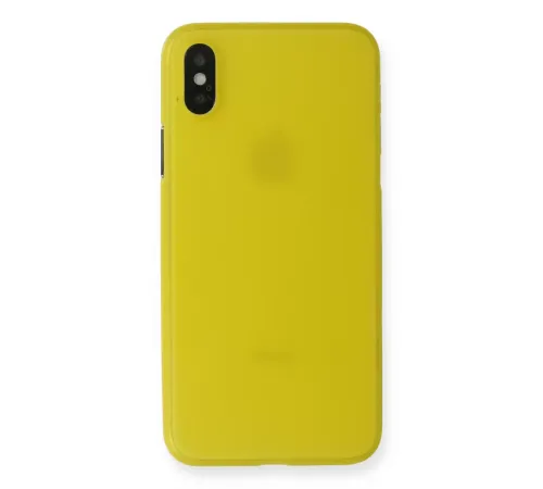 Apple iPhone X Kılıf PP Ultra İnce Kapak - Sarı
