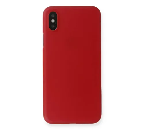 Apple iPhone X Kılıf PP Ultra İnce Kapak - Kırmızı