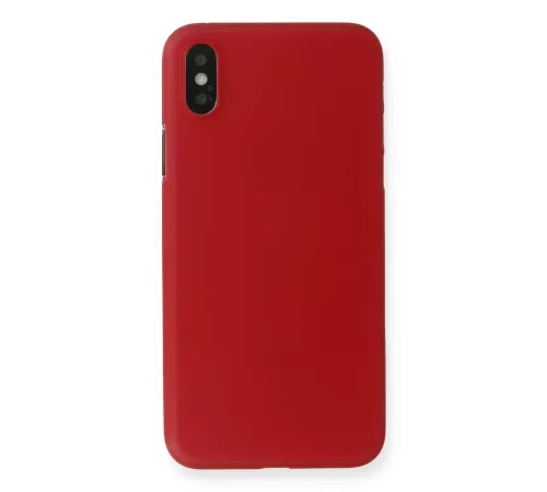 Apple iPhone X Kılıf PP Ultra İnce Kapak - Kırmızı