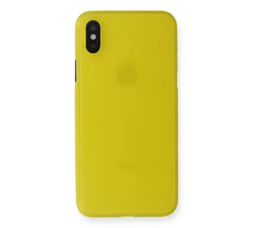 Apple iPhone XS Max Kılıf PP Ultra İnce Kapak - Sarı