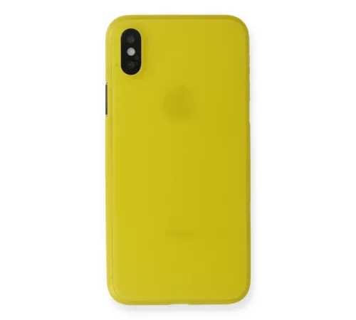Apple iPhone XS Max Kılıf PP Ultra İnce Kapak - Sarı