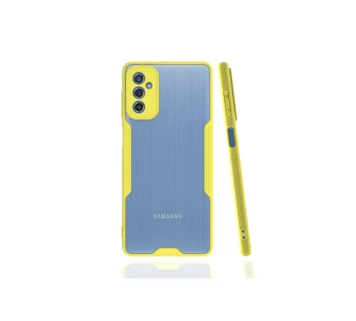 Samsung Galaxy M52 5G Kılıf Platin Silikon - Sarı