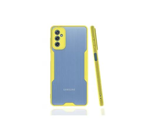 Samsung Galaxy M52 5G Kılıf Platin Silikon - Sarı