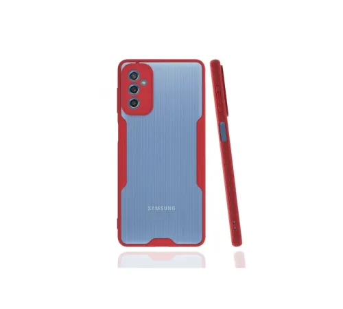 Samsung Galaxy M52 5G Kılıf Platin Silikon - Kırmızı