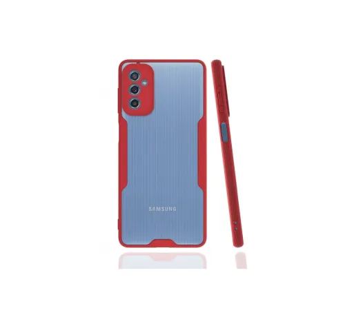 Samsung Galaxy M52 5G Kılıf Platin Silikon - Kırmızı