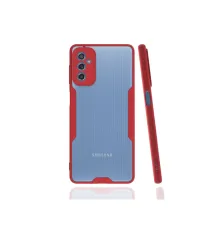 Samsung Galaxy M52 5G Kılıf Platin Silikon - Kırmızı