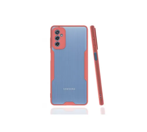 Samsung Galaxy M52 5G Kılıf Platin Silikon - Pembe