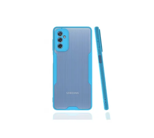 Samsung Galaxy M52 5G Kılıf Platin Silikon - Mavi
