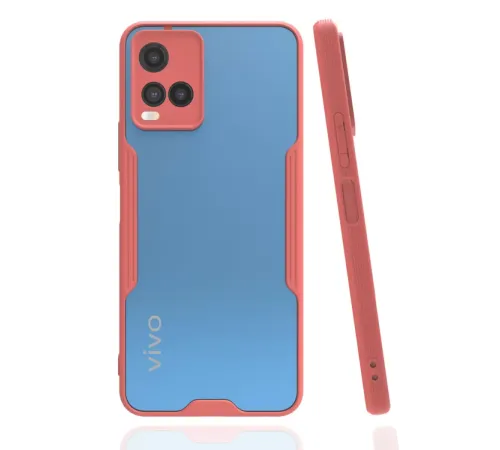 Vivo Y21S Kılıf Platin Silikon - Pembe