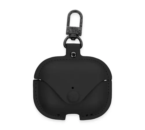 Apple Airpods 3 (3.nesil) Çanta Deri Kılıf - Siyah