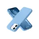 Apple iPhone 12 Kılıf Nano içi Kadife Silikon - Mavi