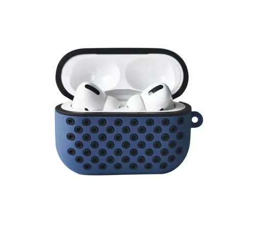 Apple Airpods Pro 2 (2.nesil) Spor Delikli Kılıf - Lacivert-Siyah