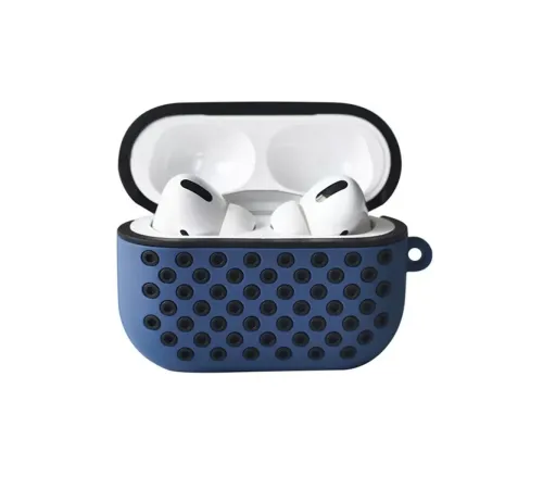 Apple Airpods Pro 2 (2.nesil) Spor Delikli Kılıf - Lacivert-Siyah