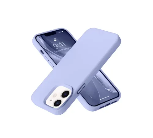 Apple iPhone 12 Kılıf Nano içi Kadife Silikon - Lila