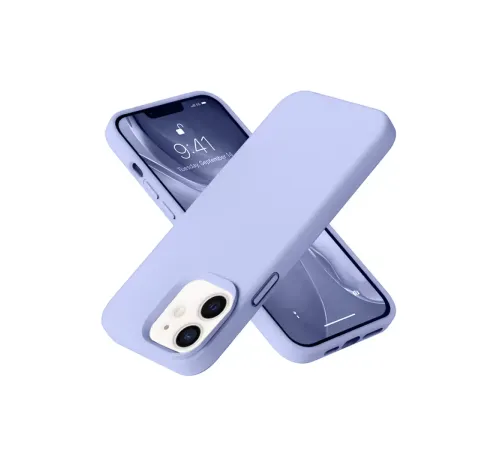 Apple iPhone 12 Kılıf Nano içi Kadife Silikon - Lila
