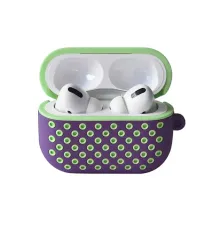 Apple Airpods Pro 2 (2.nesil) Spor Delikli Kılıf - Lila-Yeşil