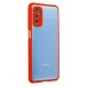 Samsung Galaxy M52 5G Kılıf Miami Şeffaf Silikon - Kırmızı