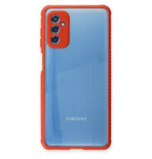 Samsung Galaxy M52 5G Kılıf Miami Şeffaf Silikon - Kırmızı
