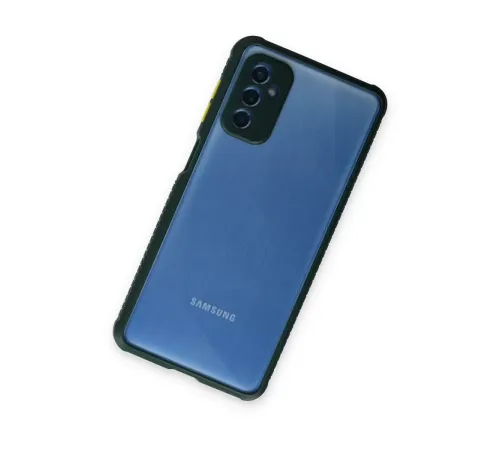 Samsung Galaxy M52 5G Kılıf Miami Şeffaf Silikon - Koyu Yeşil