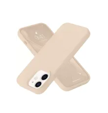Apple iPhone 12 Kılıf Nano içi Kadife Silikon - Pudra