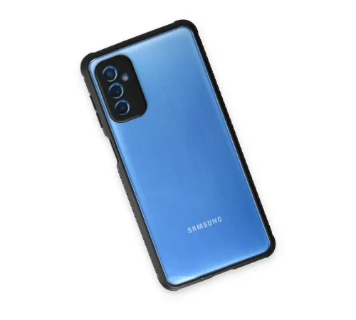 Samsung Galaxy M52 5G Kılıf Miami Şeffaf Silikon - Siyah