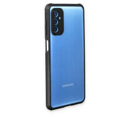 Samsung Galaxy M52 5G Kılıf Miami Şeffaf Silikon - Siyah