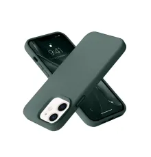 Apple iPhone 12 Kılıf Nano içi Kadife Silikon - Koyu Yeşil