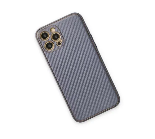 Apple iPhone 12 Pro Kılıf Coco Karbon Silikon - Gri