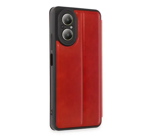 Realme 12 Lite Kılıf Flip Cover - Kırmızı