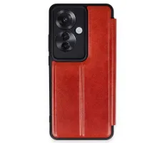 Reno 11F Kılıf Flip Cover - Kırmızı