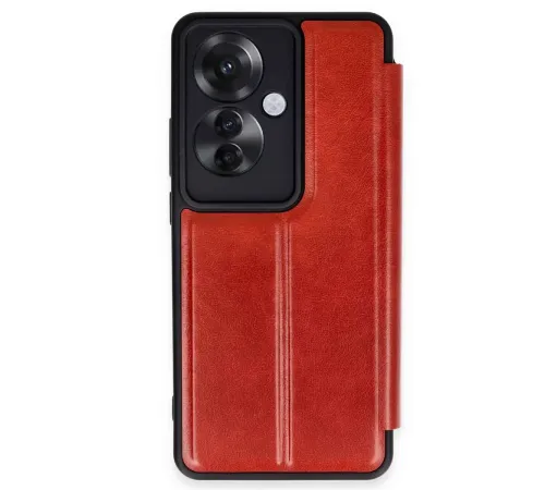 Reno 11F Kılıf Flip Cover - Kırmızı