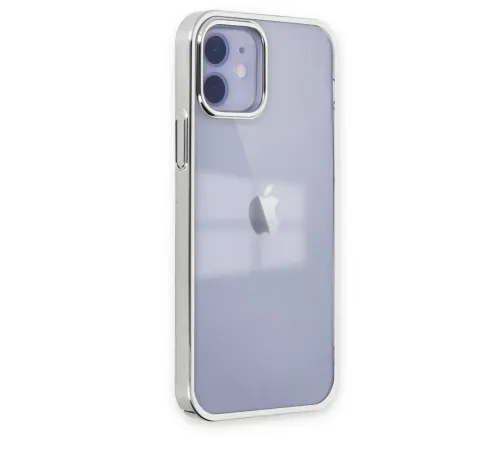 Apple iPhone 12 Kılıf Element Silikon - Gümüş